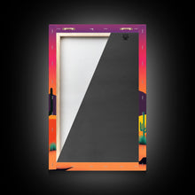 Load image into Gallery viewer, Framed Canvas Art | Sunset Desert Landscape | Pop Art Style | UV-Resistant Coating | Hand-Stretched | 1.5&quot; Thick Wooden Frame
