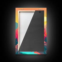 Load image into Gallery viewer, Surrealist Pop Art, Pink Turquoise Landscape Art, Framed Canvas Print, Minimalist Art
