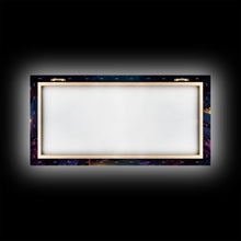 Load image into Gallery viewer, Vibrant Fantasy Forest Wall Art, The Forest Floor, Bioluminescent Glowing Butterflies, Gift, Framed Canvas Print
