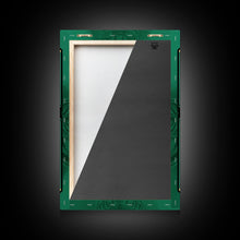 Carregar imagem no visualizador da galeria, Art Deco Wall art, Framed Canvas Print, Art Deco, Gold &amp; green art, Living room art, Abstract art, Beautiful art, Colorful painting
