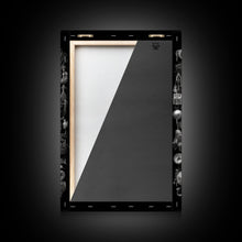 Cargar imagen en el visor de la galería, Collection of Trinkets Wall Art, Weird Wall Art, Black And White, Minimalist Print, Wall Decor, Canvas Print, Wall Art, Framed Canvas
