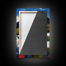 Load image into Gallery viewer, Colorful fields of flowers in the Swiss alps, framed canvas art, canvas print, beautiful wall decor
