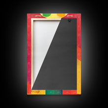 Cargar imagen en el visor de la galería, Cool Skull art, canvas print, sugar skull wall decor, skeleton face painting, abstract art deco style Halloween art
