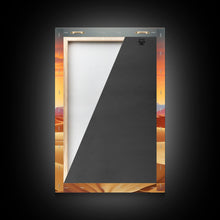 Load image into Gallery viewer, Desert Art Print, Cactus Wall Art, Landscape Art, Sunset Wall Art, Canvas Print, Wall Art, Vertical Art, Unique Wall Decor, Ranch Decor
