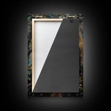 Carregar imagem no visualizador da galeria, Cute Witch Reading Spells To Her Black Cat Familiar, Vintage Halloween Art, Framed Canvas Print, Halloween Canvas Art, Witchcraft
