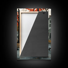 Load image into Gallery viewer, Halloween Abstract Art, Framed Canvas Print, Witch On The Streets of Salem, Halloween Decor- Witchcraft Art

