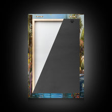 Load image into Gallery viewer, Desert Wall Art, Palm Trees Art, Oasis Print, Lake Art, Canvas Print, Wall Art, 3 Piece Wall Art, Thank You Gift, Above Bed Art, Travel Art
