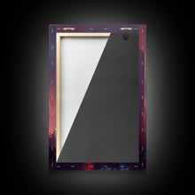 Load image into Gallery viewer, Cyberpunk City, Night City Watercolor, Videogame Concept Art, Watercolor Of a Cyberpunk City 3 Piece Wall Art, Ready To Hang Canvas Print
