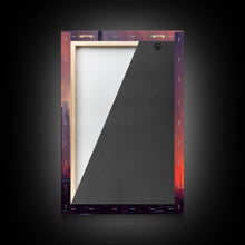 Load image into Gallery viewer, Cyberpunk City, Night City Watercolor, Videogame Concept Art, Watercolor Of a Cyberpunk City 3 Piece Wall Art, Ready To Hang Canvas Print
