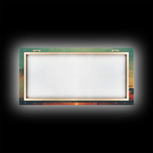 Load image into Gallery viewer, Distressed Old Photo Of Miami Beaches In the 1980s - Framed Canvas Print - Photography Print - Vaporwave Aesthetic Wall Art
