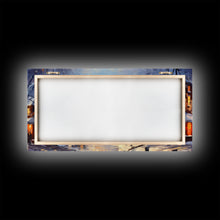 Cargar imagen en el visor de la galería, Christmas Centerpiece Wall Art - Framed Canvas Print - Winter Wonderland Victorian Village Decorated for Christmas Canvas Wall Art
