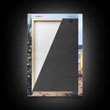 Cargar imagen en el visor de la galería, Christmas At The Beach, Framed Canvas Print, Christmas Decor, Christmas Art, Christmas Art Prints, Tropical Christmas, Beach House Art
