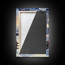 Cargar imagen en el visor de la galería, Christmas On The Farm, Winter Wall Art Framed Canvas Print, Gift Idea, Seasonal Decor, Barn Painting, Farmhouse Art
