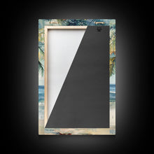 Cargar imagen en el visor de la galería, Surfboard Art Framed Canvas Print, Tropical Christmas Decor, Xmas Art, Christmas 2024 Gift Idea For Her
