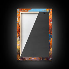 Load image into Gallery viewer, Cowboy Riding Through Autumn Mountains Framed Canvas Print Fall Landscape Art Christmas Decor Seasonal Wall Art Cowboy Christmas Gift Idea
