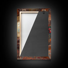 Cargar imagen en el visor de la galería, Children By Fireplace And Christmas Tree Framed Canvas Print Cozy Holiday Home Decor With Warm Fire And Festive Decorations Christmas Art
