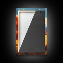 Load image into Gallery viewer, Cowboy Herding Cattle Framed Canvas Print Rustic Autumn Landscape With Barn And Vibrant Fall Colors Perfect Country Christmas Decor Art
