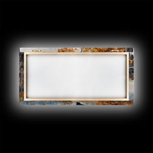 Cargar imagen en el visor de la galería, Fall lake house decor Framed Canvas Print serene lakeside cabin canoe rustic autumn wall art seasonal decor gift idea cozy fall home decor
