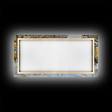 Carregar imagem no visualizador da galeria, Bustling Christmas Street Scene Tall Art Framed Canvas Print Vintage Winter Holiday Scene With Horse-Drawn Carriages And Festive Lights
