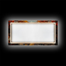 Load image into Gallery viewer, Cowboy resting in the snow with white pink background, Framed Canvas Print, minimalist winter wall art, western home decor, seasonal artwork
