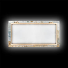 Cargar imagen en el visor de la galería, Coastal Christmas Scene Surfboards Christmas Tree Framed Canvas Print, Beach Holiday Decor Wall Art With Surfing Theme
