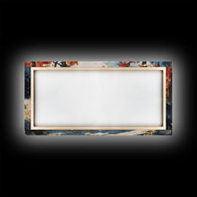 Load image into Gallery viewer, Cowboy Riding In Winter Snow Framed Canvas Print Tall Art Winter Landscape Rustic Christmas Decor Western Home Wall Art Mountain Gift Idea
