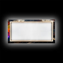 Load image into Gallery viewer, Box car graffiti art, wall decor, train box car, ready to hang canvas print wall art, rainbow train wall art
