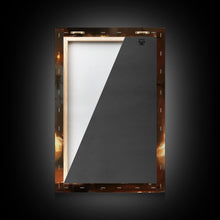 Load image into Gallery viewer, Halloween Werewolf Eating Hotdog, Framed Canvas Print, Wall Art, Spooky Artwork, Fantasy Decor, Halloween Decor, Whimsical Funny Halloween
