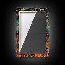 Cargar imagen en el visor de la galería, Fantastical Demon with Stars Framed Canvas Print | Halloween Monster Art | Spooky Starry Art | Scary Demon Art for Home Decoration
