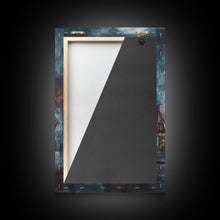 Load image into Gallery viewer, Eerie Carnival, Halloween Art, Spooky Wall Decor, Framed Canvas Print, Creepy Art, Halloween Wall Decor, Seasonal Wall Art, Scary Artwork
