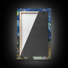 Load image into Gallery viewer, Enchanted Graveyard with Lanterns Framed Canvas Print, Wall Art, Spooky Home Decor, Halloween Cemetery Art, Mystical Art, Haunted Graveyard
