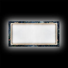 Load image into Gallery viewer, Creepy Victorian Hedge Maze, Haunted Cemetary Framed Canvas Print, Spooky Season Wall Art
