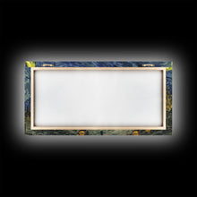 Load image into Gallery viewer, Starry Night Inspired Haunted Steam Train, Framed Canvas Print, Spooky Halloween Wall Art
