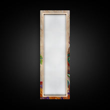 Load image into Gallery viewer, Day of The Dead Inspired Mexican Canvas Painting Framed, Long Narrow Wall Art Print, Spanish Style Home Decor, Contemporary Art Print
