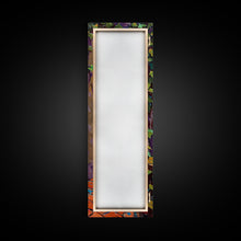 Carregar imagem no visualizador da galeria, Abstract Southwest Mexican Inspired Framed Oversized Vertical Art Print, Jalisco Style Canvas Painting Framed, Colorful Rustic Spanish Art
