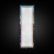 Carregar imagem no visualizador da galeria, Framed Canvas Print of Wide Lavender Fields Under a Bright Sky Featuring Skinny Tall Art for Stunning Wall Decor in Home or Office
