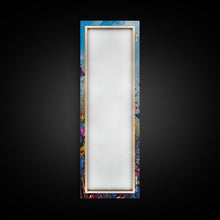 Carregar imagem no visualizador da galeria, Butterflies and Wildflowers, Framed Canvas print, Wood Framed Art, Living Room Decor, Skinny Art, Boho Style Minimalist Wall Art
