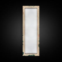 Load image into Gallery viewer, Skinny Art Tall Art Framed Canvas Print Stylized Morning Glory Blossoms In Subtle Pastel Hues Ukiyo-e Japanese Style Art Wood Block Print
