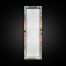 Cargar imagen en el visor de la galería, Fishing Boat Reflecting in Water with Vibrant Sunset, Japanese Art-Inspired Tall Framed Canvas Print for Wall Art

