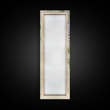 Cargar imagen en el visor de la galería, Cascading Wisteria Blossoms in Shades of Purple and Green - Skinny Art, Japanese Wall Decor, Framed Canvas Print, Ukiyo-e Style
