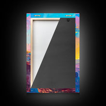 Load image into Gallery viewer, Cowboy on Cliff Edge at Sunrise - Colorful Western Landscape Painting, Framed Canvas Print, Sunrise Wall Art, Living Room Decor
