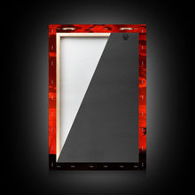 Load image into Gallery viewer, Cowboy Riding Horse into the Sunset | Framed Canvas Print | Western Silhouette Art | Rustic Cowboy Wall Art for Living Room
