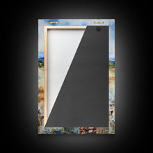 Load image into Gallery viewer, Cowboy on Rearing Horse Silhouette - Framed Canvas Print, Western Wall Art, Rustic Decor, Living Room and Bedroom Art Print
