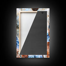 Load image into Gallery viewer, Cowgirl Embracing Horse with Hat - Framed Canvas Print, Western Wall Art, Rustic Decor, Living Room and Bedroom Art Print
