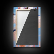 Load image into Gallery viewer, Cowgirls walking on the beach wearing pink cowboy boots, artistic reflection Framed Canvas Print - beach fashion, summer decor, vibrant art
