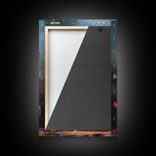 Load image into Gallery viewer, Dramatic Floral Vase Art on Rich Background - Framed Canvas Print, Bold Flower Decor for Living Room, Botanical Artwork, Floral Wall Art
