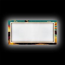 Load image into Gallery viewer, Cowboy Riding Through Desert, Southwestern Landscape Art, Framed Canvas Print, Boho Decor, Desert Art, Rustic Wall Art
