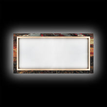 Load image into Gallery viewer, Dark Horse at Sunset with Barn, Stunning Abstract Art, Framed Canvas Print, Boho Wall Art, Bedroom Decor, Unique Home Decoration
