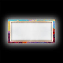 Load image into Gallery viewer, Cowboy on Horse Overlooking Canyon Sunset, Farmhouse Style Framed Canvas Print for Living Room Wall Art, Vibrant Home Decor, Western Scene
