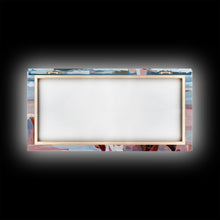 Load image into Gallery viewer, Cowgirl in Pink Shirt Riding Horse by the Sea, Beautiful Framed Canvas Print, Coastal Living Room Art, Beach Bedroom Decor, Horse Art
